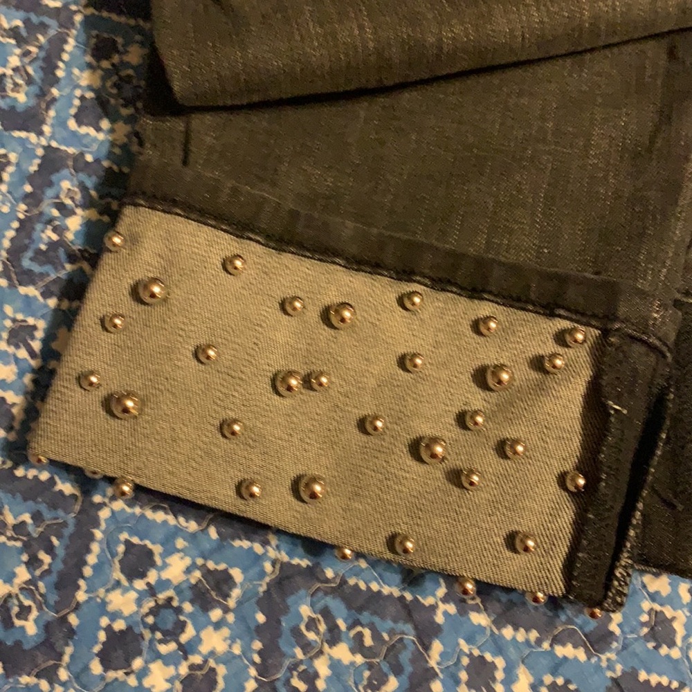Brand New! Mid-Rise Ankle Jeans w/Rhinestone Cuffs